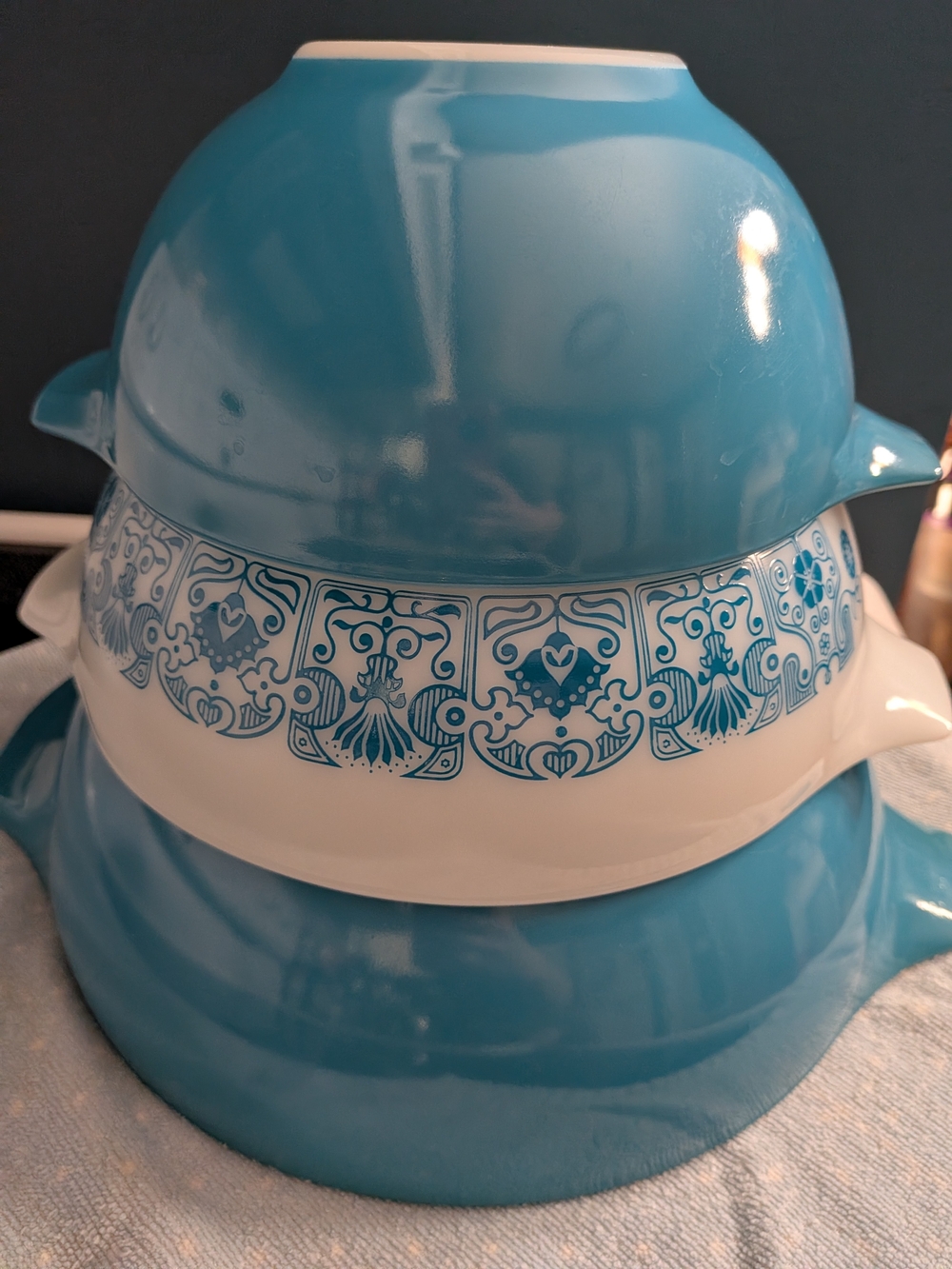 Horizon Blue Pyrex Nesting Bowls